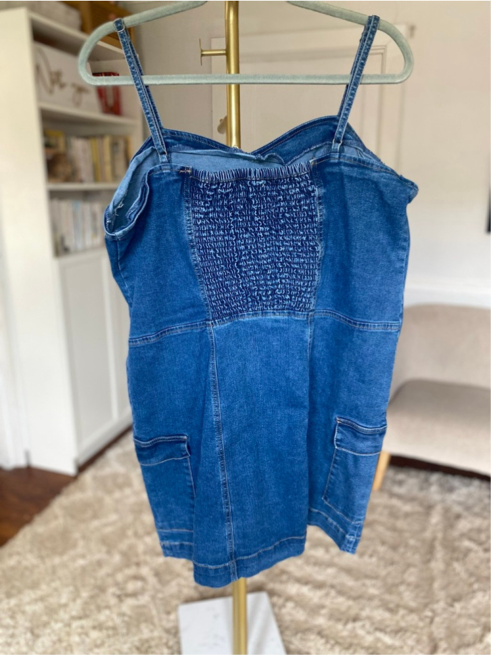 Celebrity Pink Denim Mini Dress Y2K Cargo Casual Cool Girl City Western 2000s 3X - Picture 3 of 6